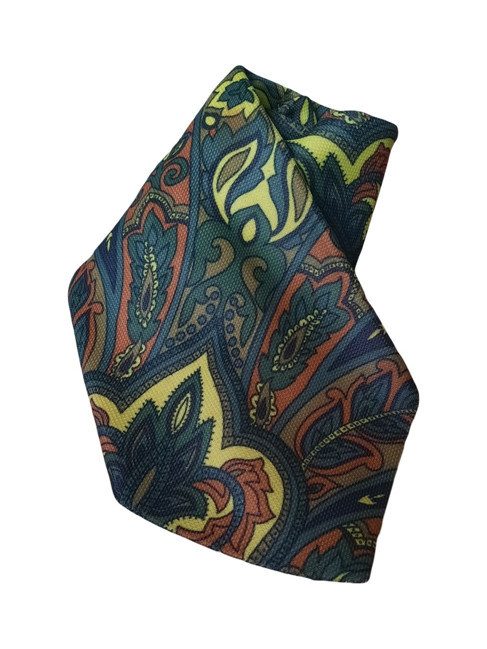 Towncraft Multicolor Paisley Silk Tie – Blue, Yellow, Orange